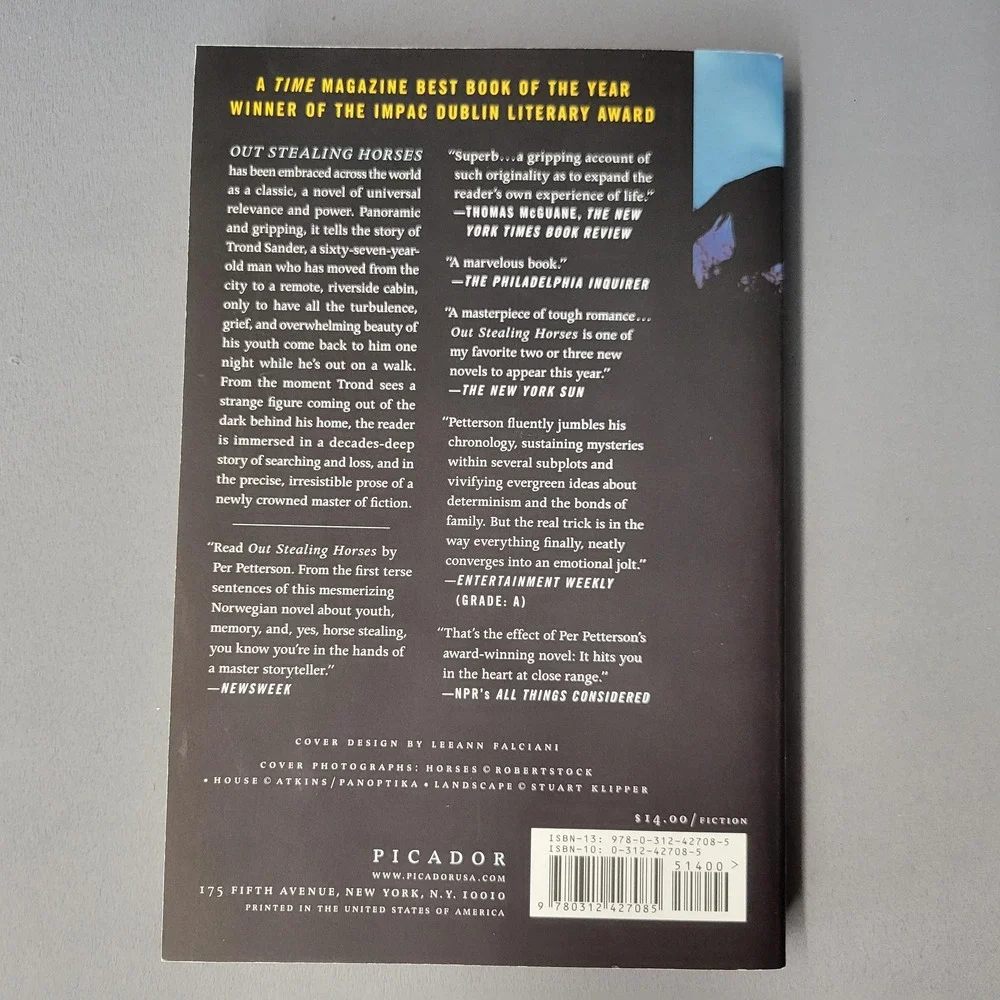 Out Stealing Horses Per Petterson Anne Born Contemporary Novel Paperback Picador